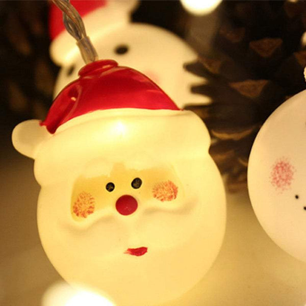 Indoor String Lights 1.5M 10Led Christmas Decoration Battery Powered Santa