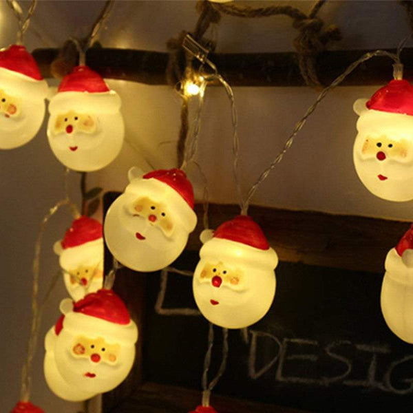 Indoor String Lights 1.5M 10Led Christmas Decoration Battery Powered Santa