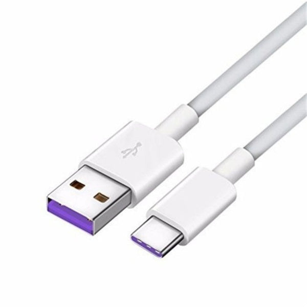 1.5M 5A Usb Type C Super Fast Charging Cable For Huawei P30 Pro / Mate 20 P20 P10 White Cables & Adapters
