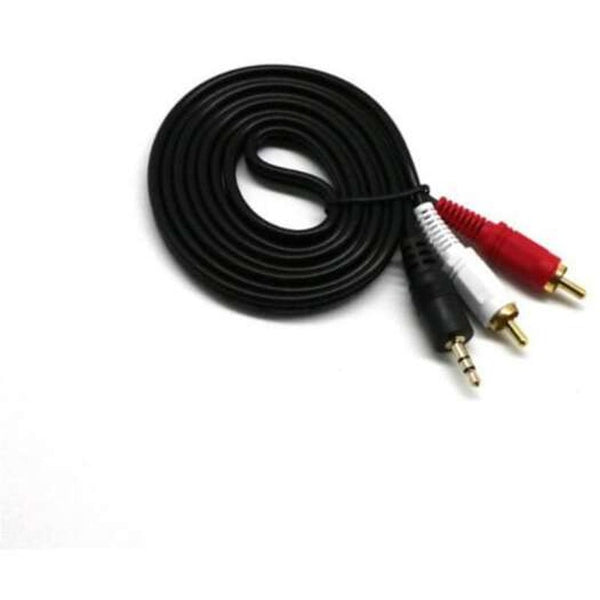 1.5M 3.5Mm Jack On Rca To Aux Connector Cables Black Audio Cables & Adapters