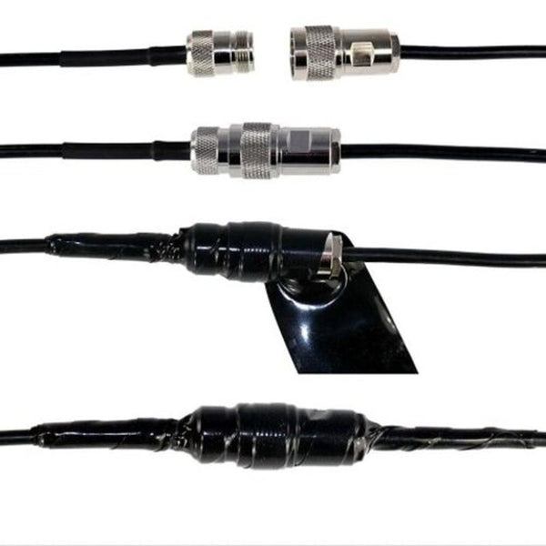 1.5M Extra Strong Weatherproof Self Bonding Silicone Sealing Tape For Coax Connectors Black Adhesive Tapes