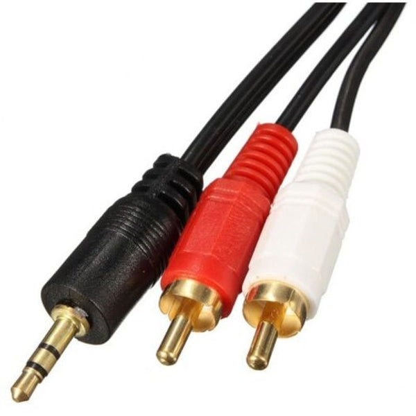 1.5M Laptop Stereo 3.5Mm Male To 2 Rca Black Audio Cables & Adapters