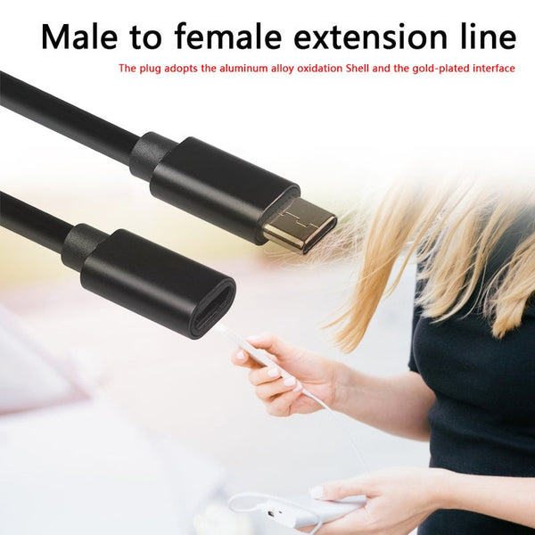 1.5M Type C Male To Female Extension Cable Usb Data Charging Connector Line