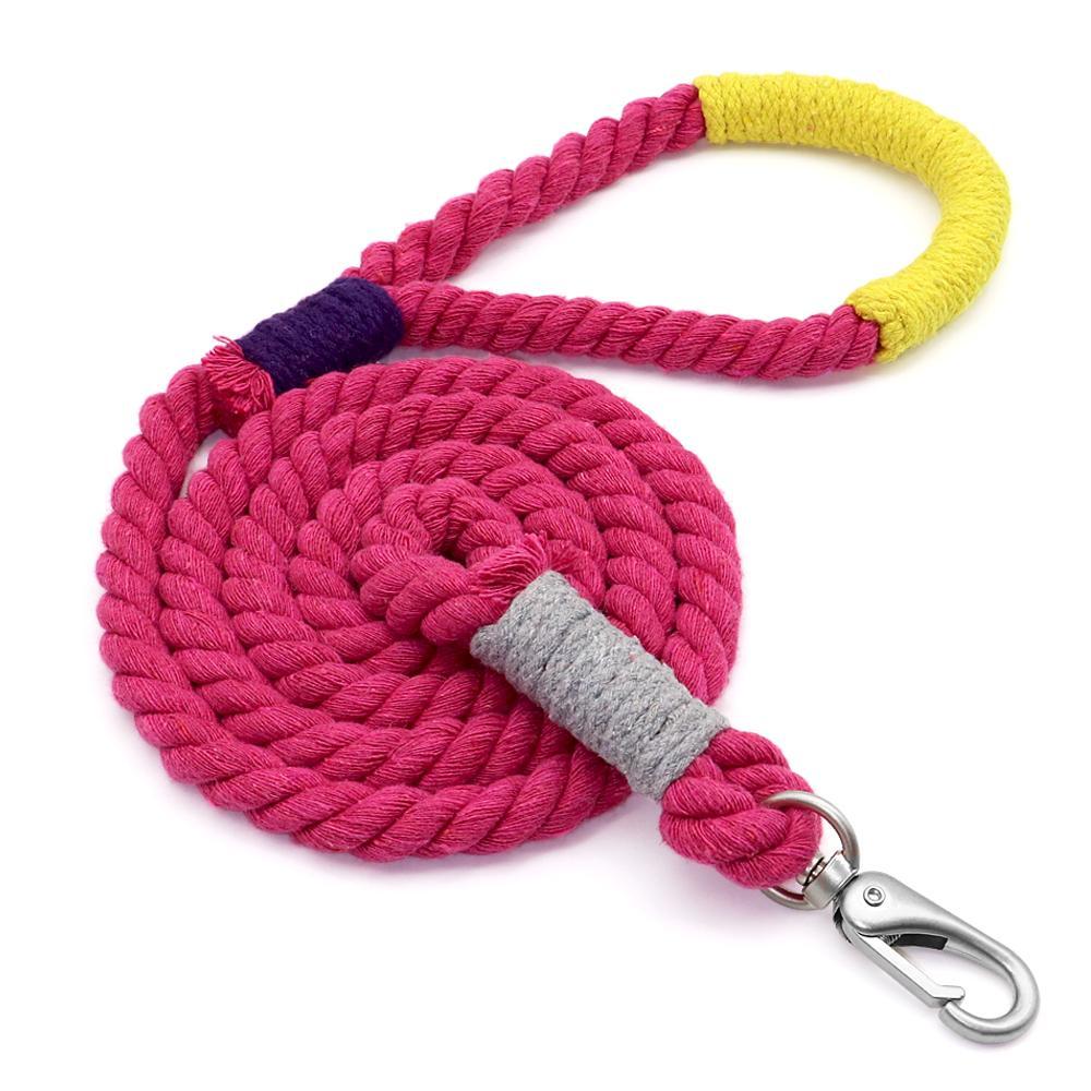 1.6 Metre Vibrant Rope Dog Leashes Leads & Head Collars