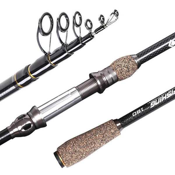 1.8M Telescopic Carbon Fishing Rod Rods & Poles