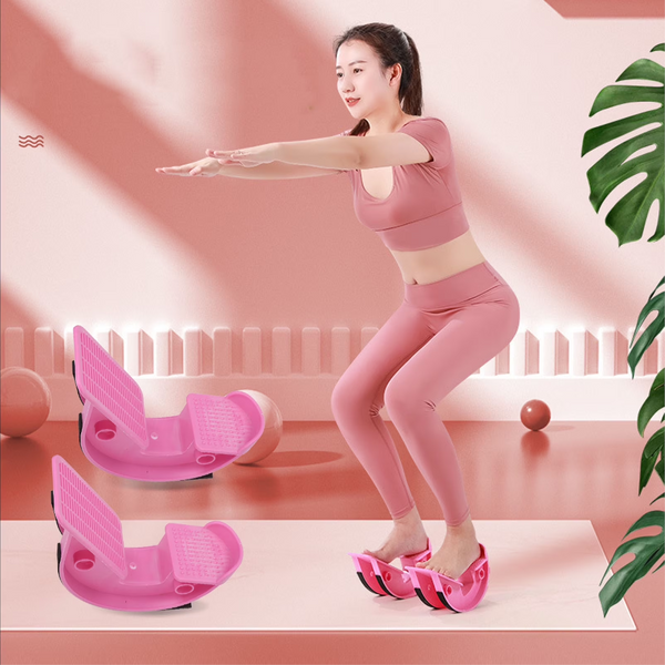 1 Pair Pink Reinforced Calf Stretcher Slant Board Professional Non Slip Achilles Tendon & Hamstring For Physical Therapy Yoga Fitness Yoga & Pilates A
