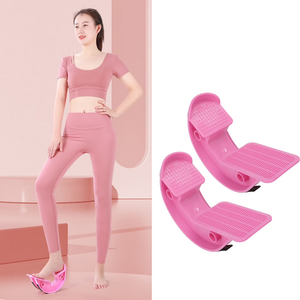 1 Pair Pink Reinforced Calf Stretcher Slant Board Professional Non Slip Achilles Tendon & Hamstring Stretcher For Physical Therapy Yoga & Fitness Yoga