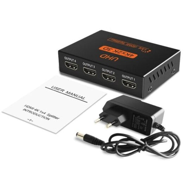 Splitters & Combiners 1 In 4 Hdmi Splitter Black