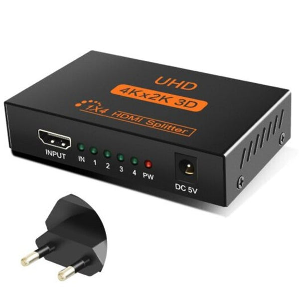 Splitters & Combiners 1 In 4 Hdmi Splitter Black