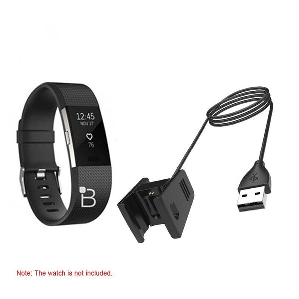 1 Meter Watch Charging Clip For Fitbit Charge 2 Black Chargers & Docking Stations