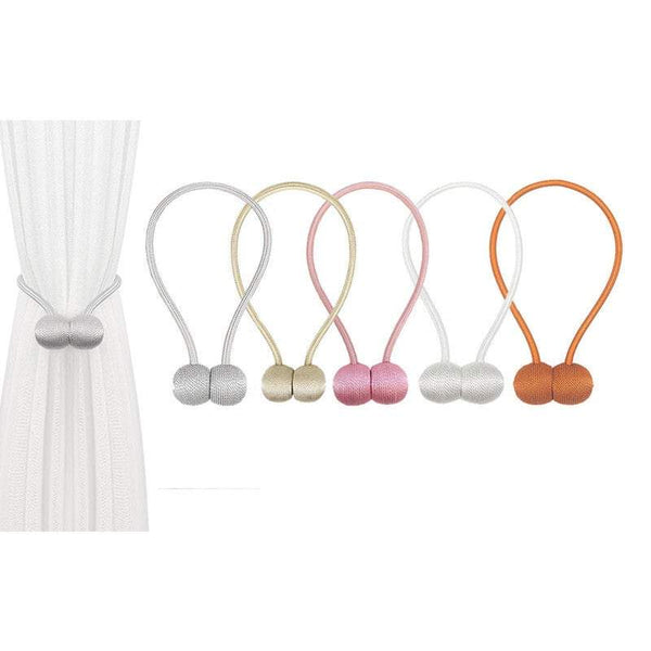 Curtain Poles & Accessories Curtains 1 Or 2 Pairs Of Clips Magnetic Ball Home Holdbacks Tiebacks Backs Buckle