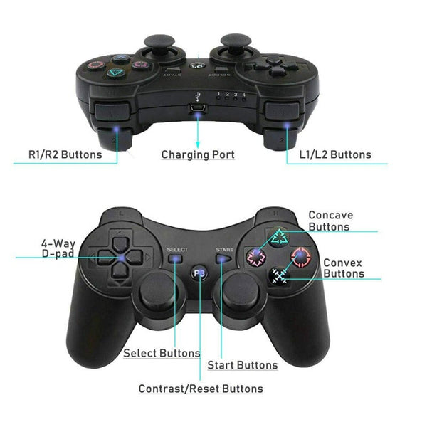Ps3 Wireless Controller 2.4G Compatible With Sony Playstation 1 Pcs