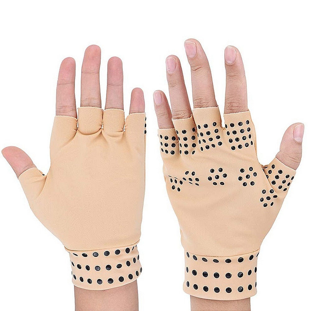 1 Pair Magnetic Fingerless Gloves Anti Arthritis Compression Therapy Joints Gloves & Mittens