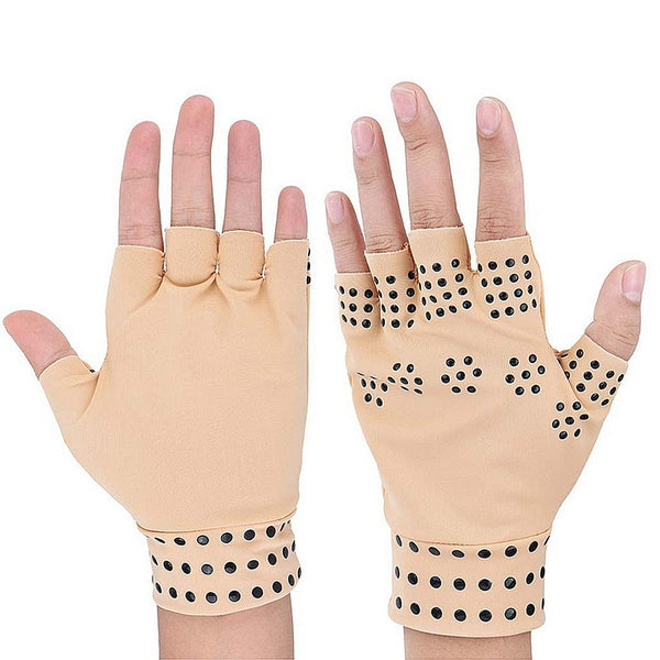 1 Pair Magnetic Fingerless Gloves Anti Arthritis Compression Therapy Joints Gloves & Mittens