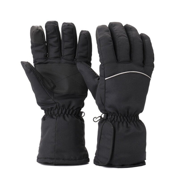 Winter Hand Warmer Cycling Motorcycle Bicycle Electric Thermal Battery Heated Black Gloves