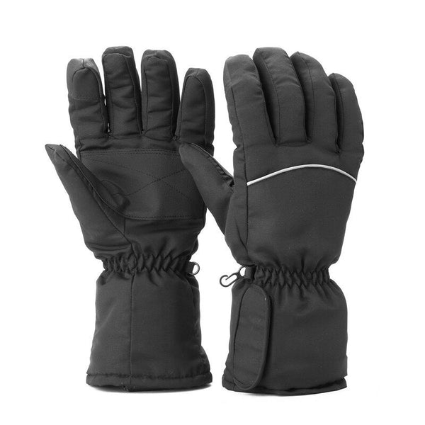 Winter Hand Warmer Cycling Motorcycle Bicycle Electric Thermal Battery Heated Black Gloves