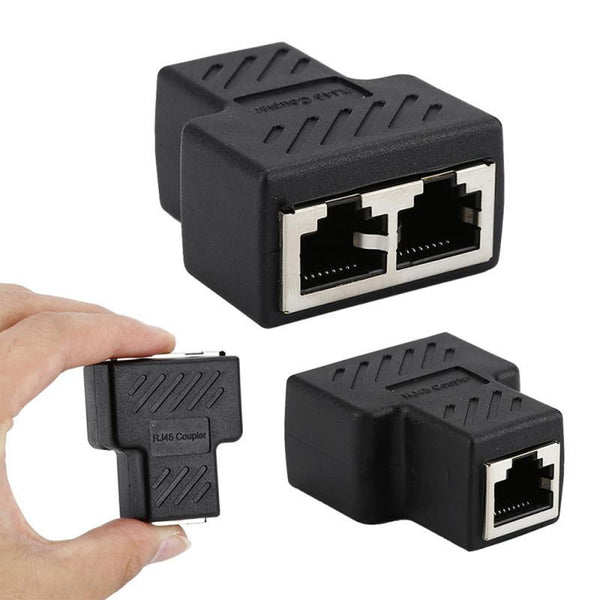 1 To 2 Lan Ethernet Network Splitter Adapter Connector Rj45 Extender Plug Adaptador Ethernet Cables (Rj 45/8P8c)