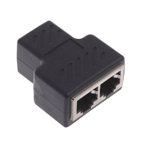 1 To 2 Ways Lan Ethernet Network Cable Rj45 Female Splitter Connector Adapter For Laptop Docking Stations