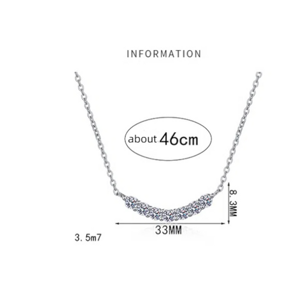 1.4 Carat Moissanite 925 Sterling Silver Necklace Necklaces & Pendants