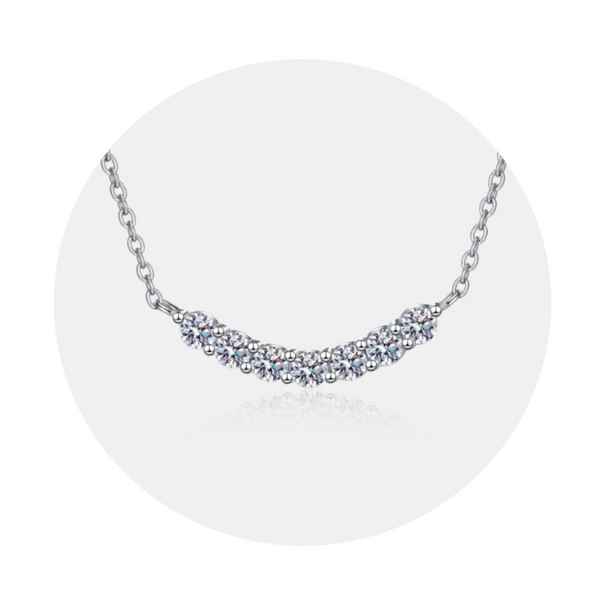 1.4 Carat Moissanite 925 Sterling Silver Necklace Necklaces & Pendants