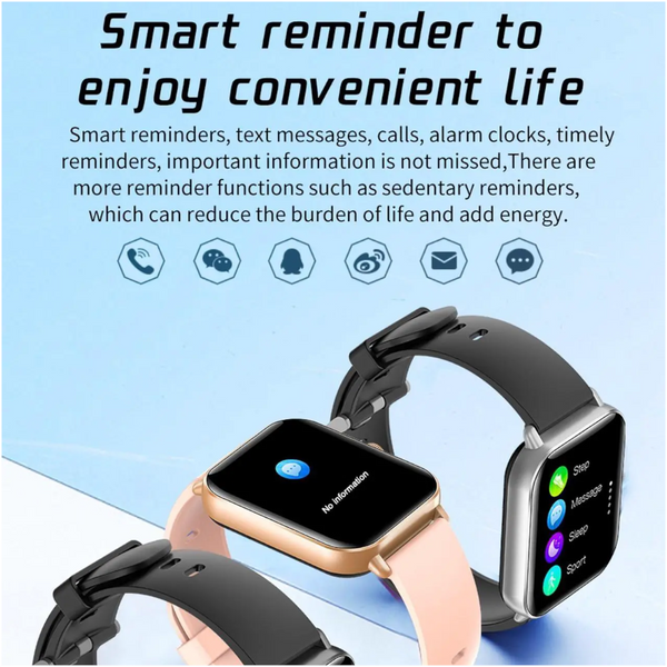 1.69 Inch Tft Screen Smart Watch Support Blood Pressure Monitoring / Sleep Silver Smart Watches
