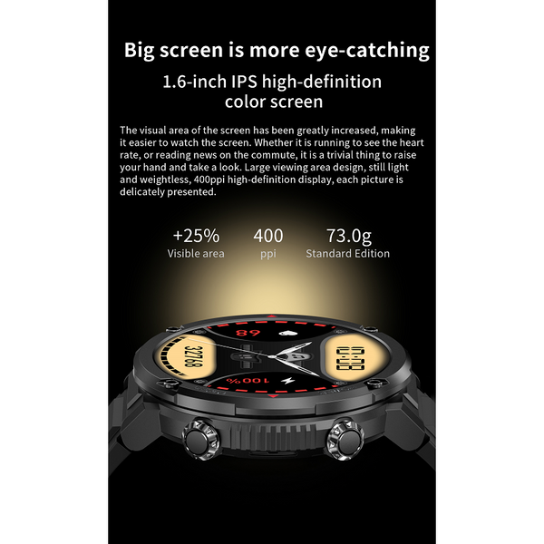 Smart Watches 1.6Inch Display Smart Watch Bluetooth Calling Fitness Health Tracker