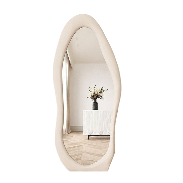 1.7M Standing Maiden Mirror Full Length Aesthetic Size Floor Bedroom Creative Modern Deco Pearl White Mirrors