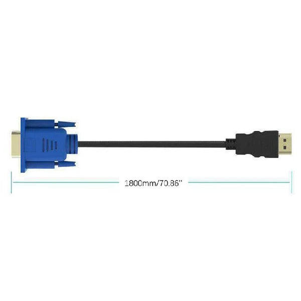 1.8M Hdmi Compatible Cable To Vga With Audio Adapter