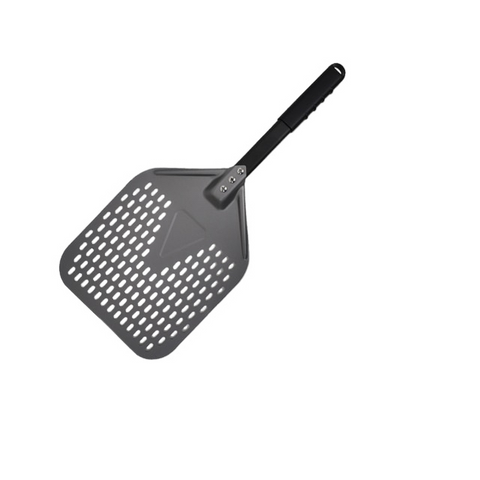 Pizza Shovel 25 Centimetre X 55 Dark Grey Perforated Peel With Metal Handle Pizza Paddles