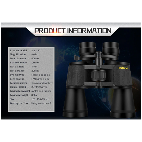 10 120X80 Professional Zoom Optical Binoculars Wide Angle Telescope Binoculars & Monoculars