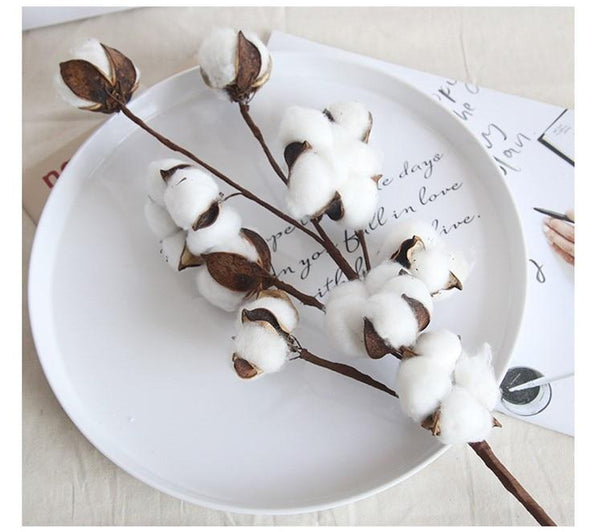 Cotton Branch Artificial Flowers Decor Floral Décor