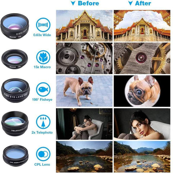 Camera 10 In Cell Phone Kit Wide Angle Macro Lenses