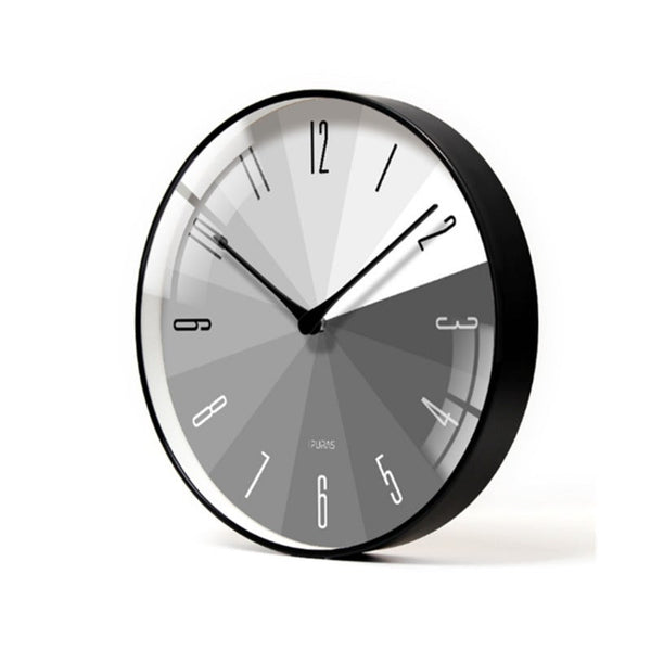 10 Inch Simple Gradient Gray Classic Mute Wall Clock Home Living Room Office Decoration