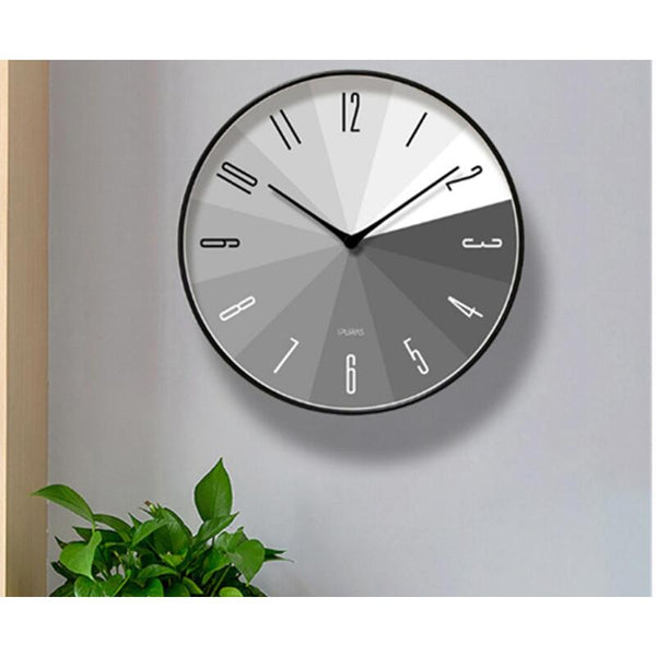 10 Inch Simple Gradient Gray Classic Mute Wall Clock Home Living Room Office Decoration