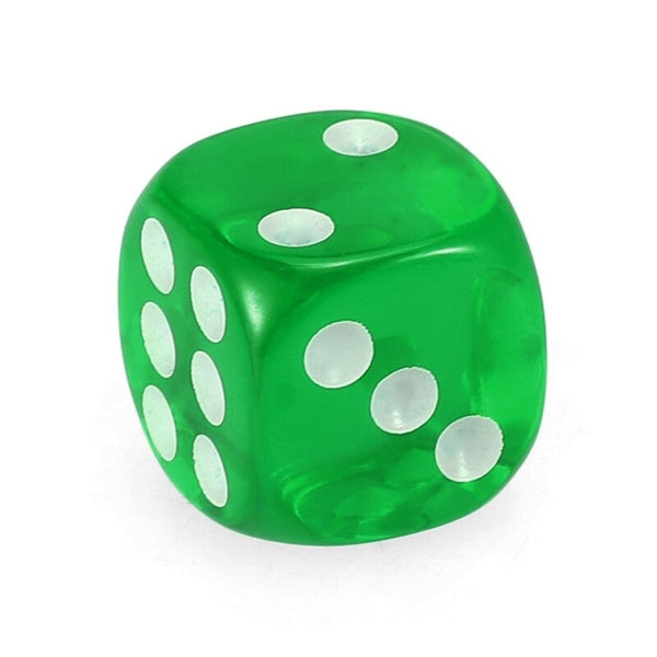 10 Pcs 14Mm Transparent Dark Green Dice