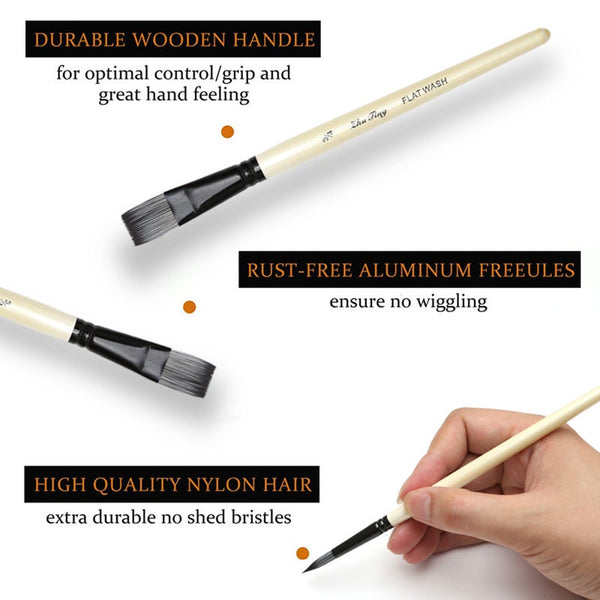 10Pcs Art Paint Brushes Set Includes Carrying Case For Kids Artists Children Artists Brushes