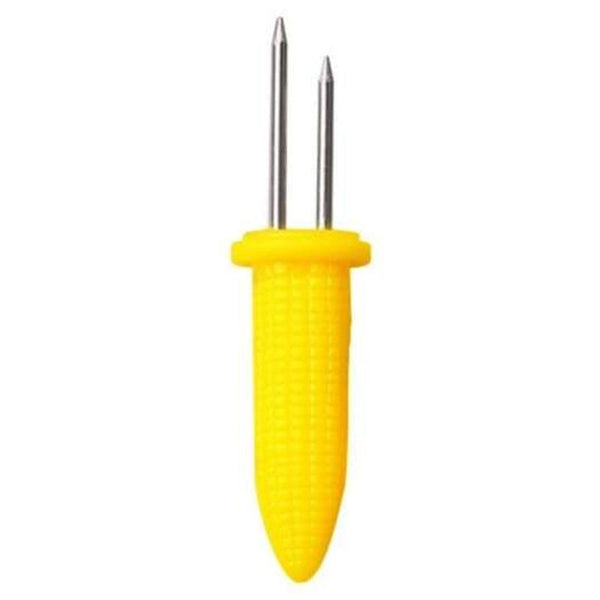 10 Pcs Bbq Corn Holder Fork Multi Function Stainless Steel Barbecue Tool Party Yellow Barbecue Tools