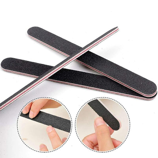 Nail Tools Cuticle Care 10 Pcs File Professional Double Sided 100 / 180 Grit Board Black Pedicure Buffer Manicure & Pedicure Tools & Kits