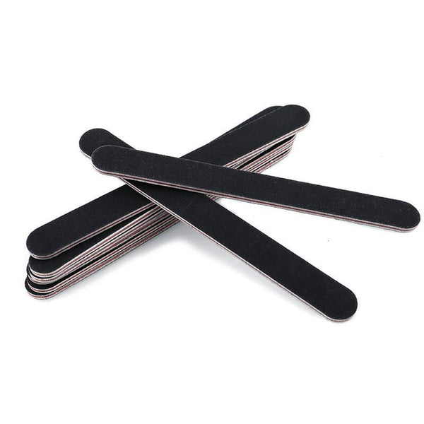 Nail Tools Cuticle Care 10 Pcs File Professional Double Sided 100 / 180 Grit Board Black Pedicure Buffer Manicure & Pedicure Tools & Kits