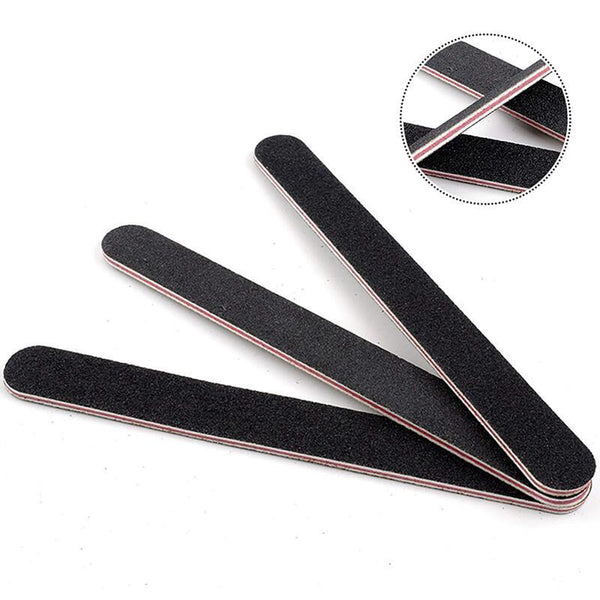 Nail Tools Cuticle Care 10 Pcs File Professional Double Sided 100 / 180 Grit Board Black Pedicure Buffer Manicure & Pedicure Tools & Kits