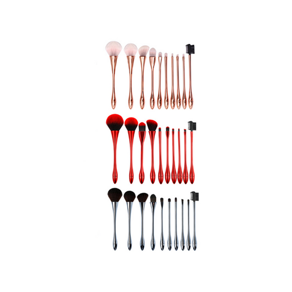 10 Piece Makeup Brush Water Drop Small Waist Goblet Tools Rose Gold Brushes