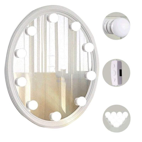 Light Bulbs Tubes 10 Piece Vanity Mirror Set With Usb