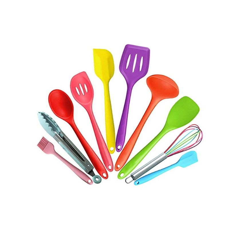 10 Pieces Color Silicone Non Stick Utensil Kitchenware Set Cooking Utensils