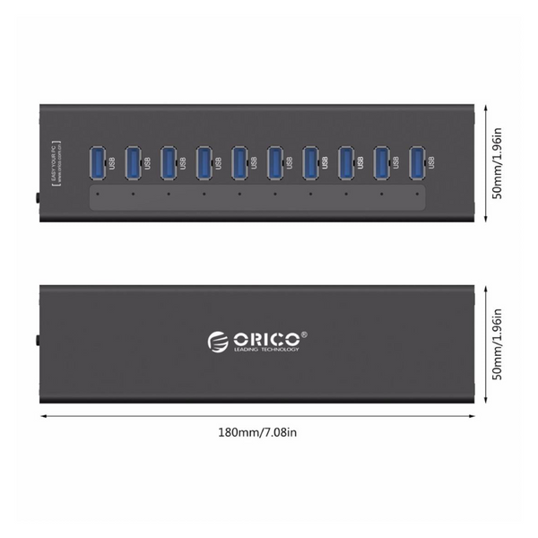 10 Port Usb 3.0 Hub With Power Adapter Usb Cables Hubs & Adapters