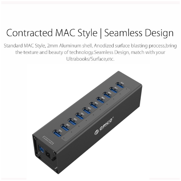 10 Port Usb 3.0 Hub With Power Adapter Usb Cables Hubs & Adapters