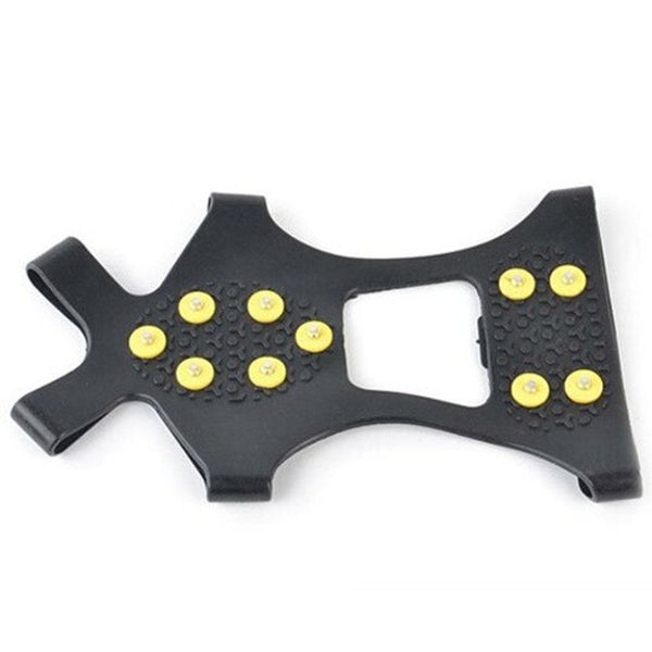 10 Tooth Simple Snow Anti Skid Shoe Cover Crampons Black L Other Clothing