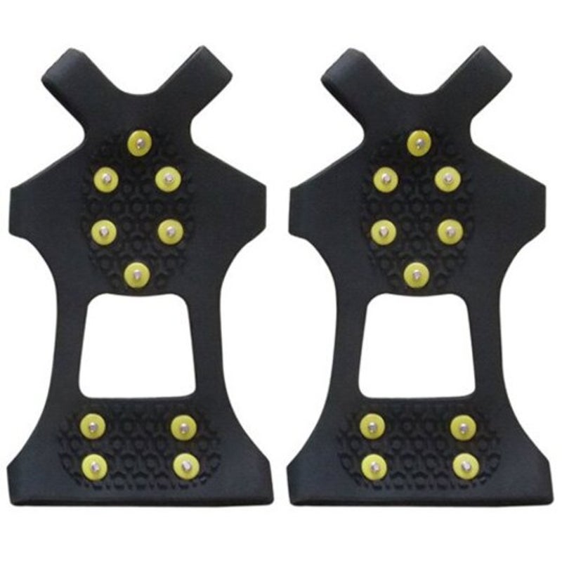 10 Tooth Simple Snow Anti Skid Shoe Cover Crampons Black L Other Clothing
