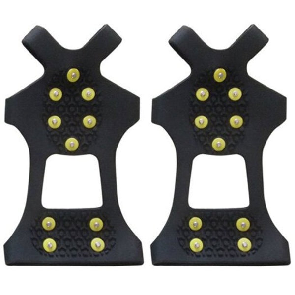 10 Tooth Simple Snow Anti Skid Shoe Cover Crampons Black L Other Clothing
