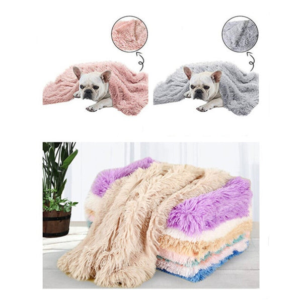 Fluffy Plush Dog Blanket Sleeping Mat Cushion Mattress Extra Soft Warm Pet Throw Blankets Dog Blankets