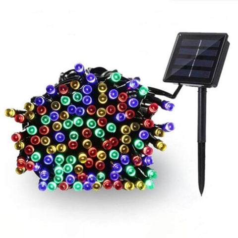 100 Led Solar Light Outdoor Waterproof String Fairy Lights Christmas Powered Street Lamp Muticolor Seasonal Decorations